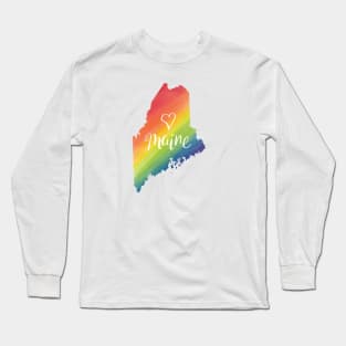 Heart Maine Long Sleeve T-Shirt